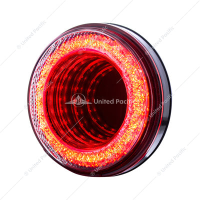 24 LED 4" Mirage Stop Turn & Tail Light Red LED Clear Lens  -  36654