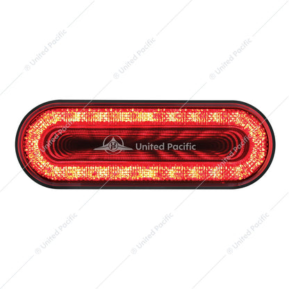 24 LED 6" Oval Mirage Stop Turn & Tail Light Red LED Red Lens  -  36656
