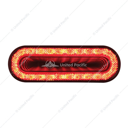 24 LED 6" Oval Mirage Stop Turn & Tail Light Red Led Clear Lens  -  36664