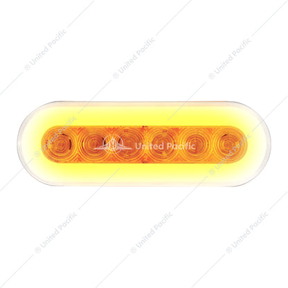22 LED 6" Oval GloLight Turn Signal Light Amber LED/Clear Lens  -  37131