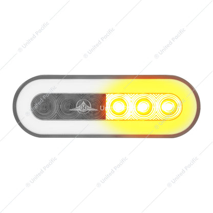 22 LED 6" Oval GloLight Turn Signal Light Amber LED/Clear Lens  -  37131