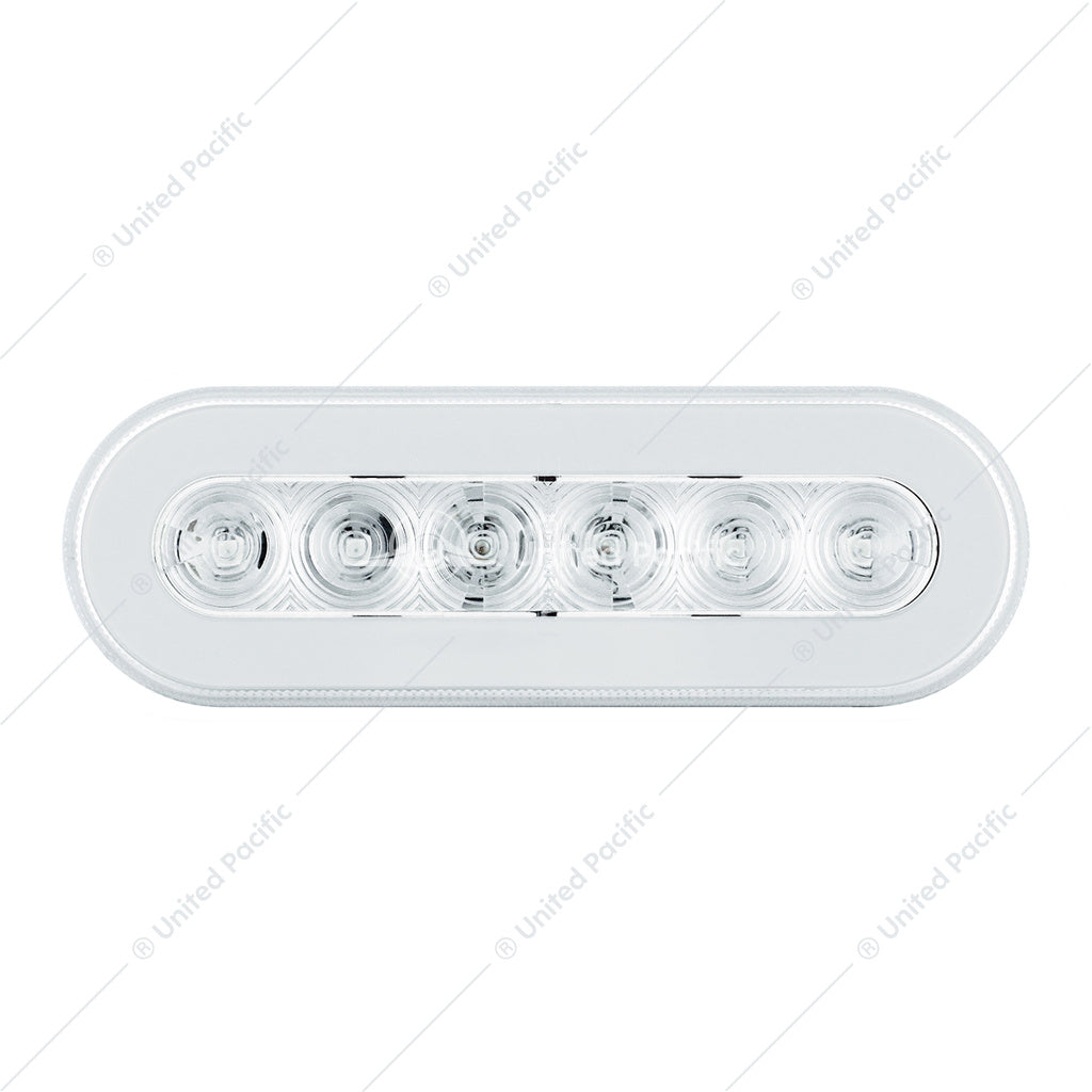 22 LED 6" Oval GloLight Turn Signal Light Amber LED/Clear Lens  -  37131