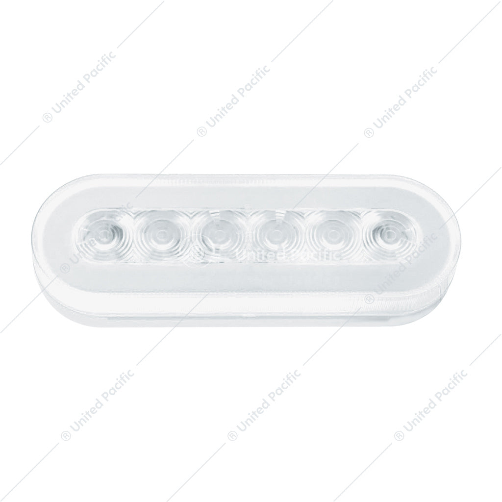 22 LED 6" Oval GloLight Turn Signal Light Amber LED/Clear Lens  -  37131