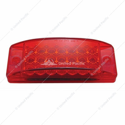 21 LED Reflector Rectangular (Clearance/Marker) Red LED/Red Lens  -  38257