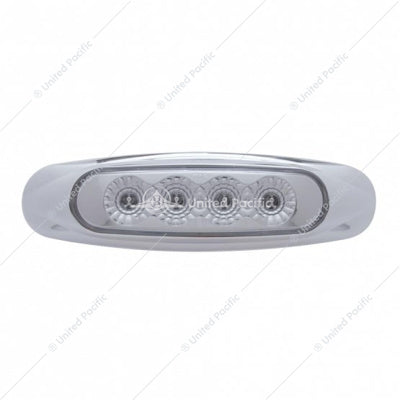 4 LED Reflector Clearance/Marker Light - AMBER LED/Clear  -  39400