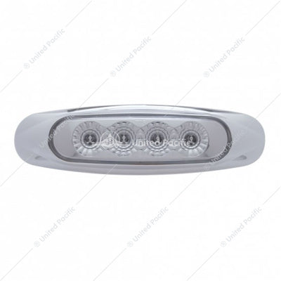 4 LED Reflector Clearance/Marker Light Red Clear -  39401