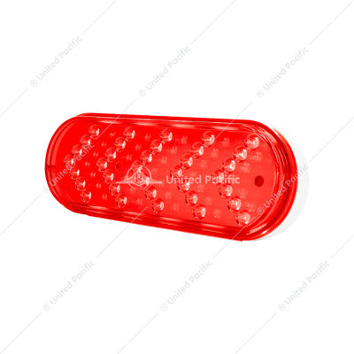 35 LED Reflector Oval Sequential Turn Signal Light Red Led Red Lens  -  39476