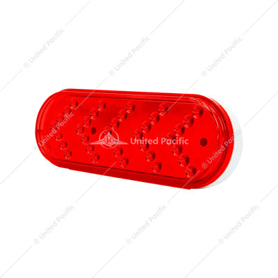 35 LED Reflector Oval Sequential Turn Signal Light Red Led Red Lens  -  39476