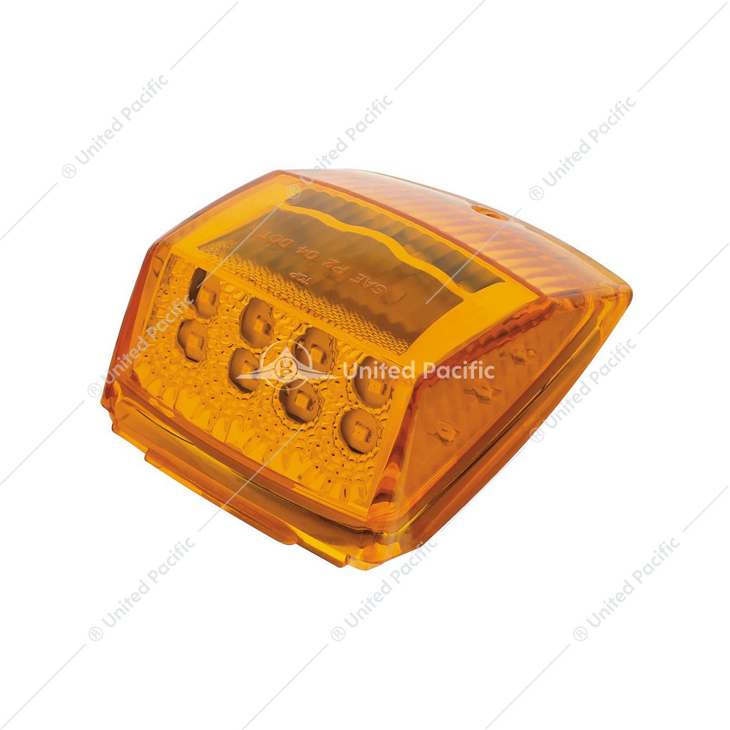17 LED REFLECTOR SQUARE CAB LIGHT - AMBER LED/AMBER LENS -39527