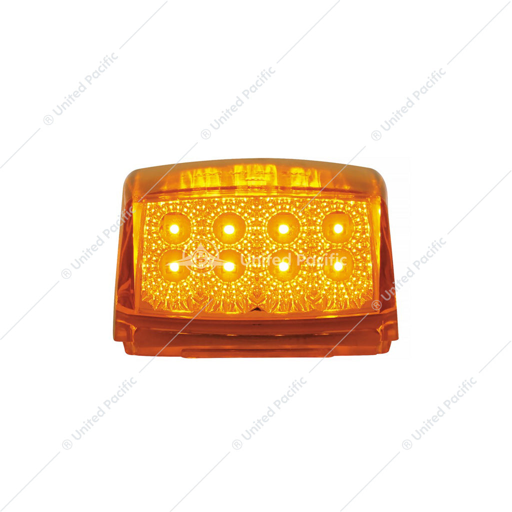 17 LED REFLECTOR SQUARE CAB LIGHT - AMBER LED/AMBER LENS -39527