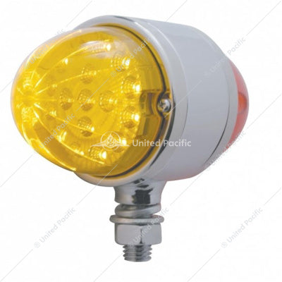 17 LED Dual Function Reflector Double Face Light Amber & Red LED/Amber & Red Lens  -  39545