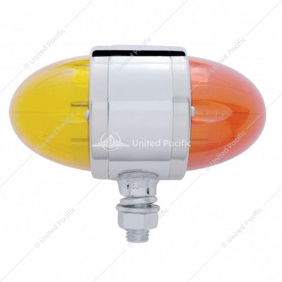 17 LED Dual Function Reflector Double Face Light Amber & Red LED/Amber & Red Lens  -  39545