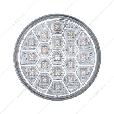 19 LED 4 Inch  Pure Reflector Stop/Turn/Tail Light Red Clear Lens  -  39701