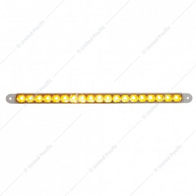 19 LED 12 Inch  Reflector Turn Signal Light Bar Amber LED/Clear Lens  -  39775