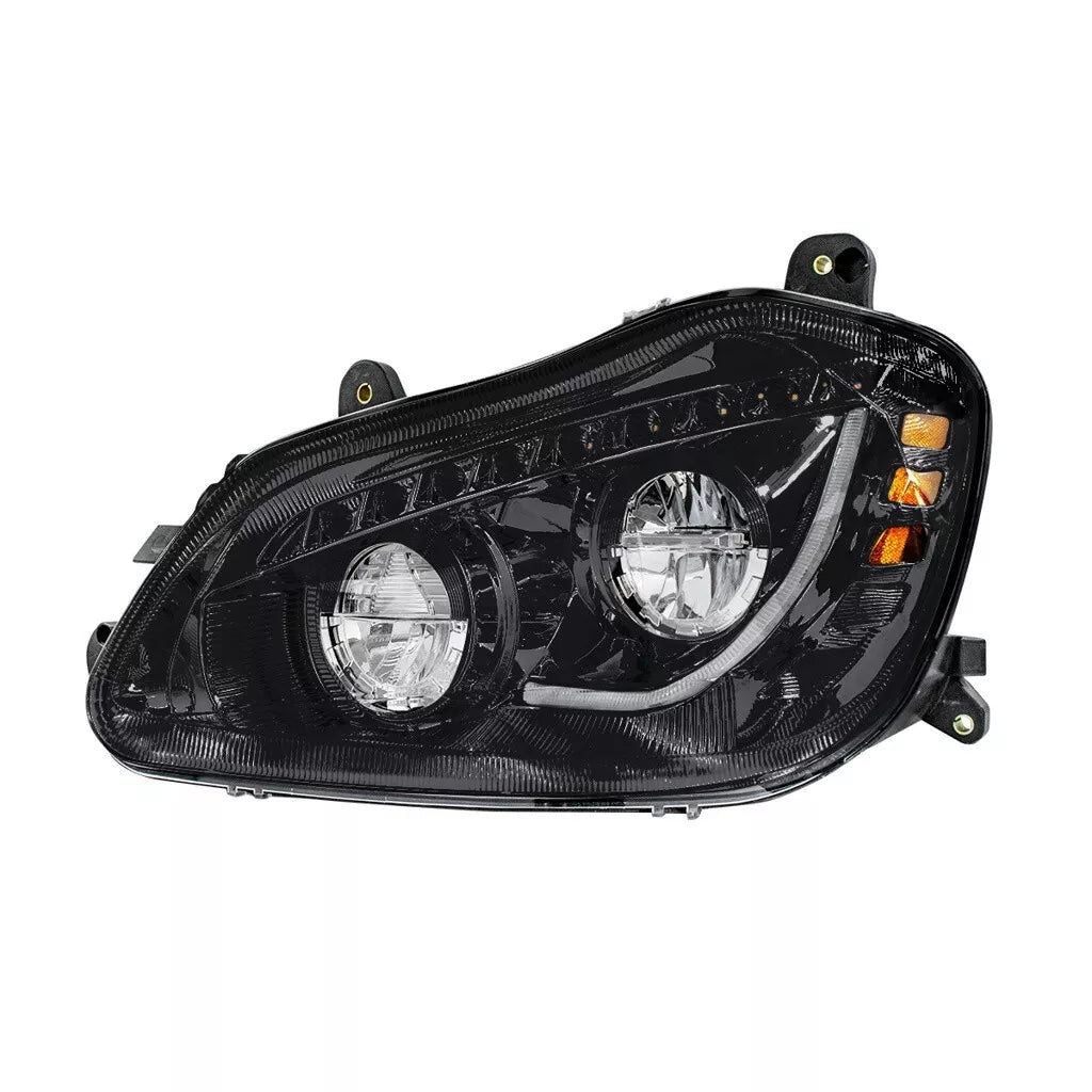 High Power 45 LED Blackout Headlight w/ Sequential Turn Signal for 2013-2021 Kenworth T680 Driver Side - 35891