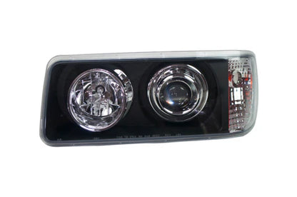 Freightliner FLD 120 Black Projector Headlight Driver Side  -  40542