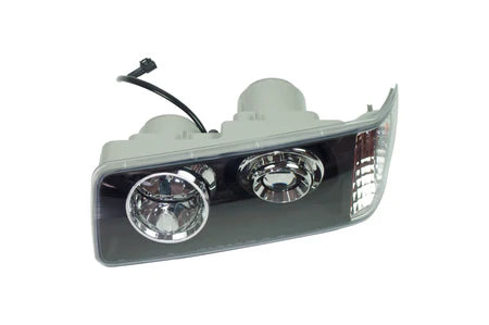 Freightliner FLD 120 Black Projector Headlight Passenger Side  -  40543