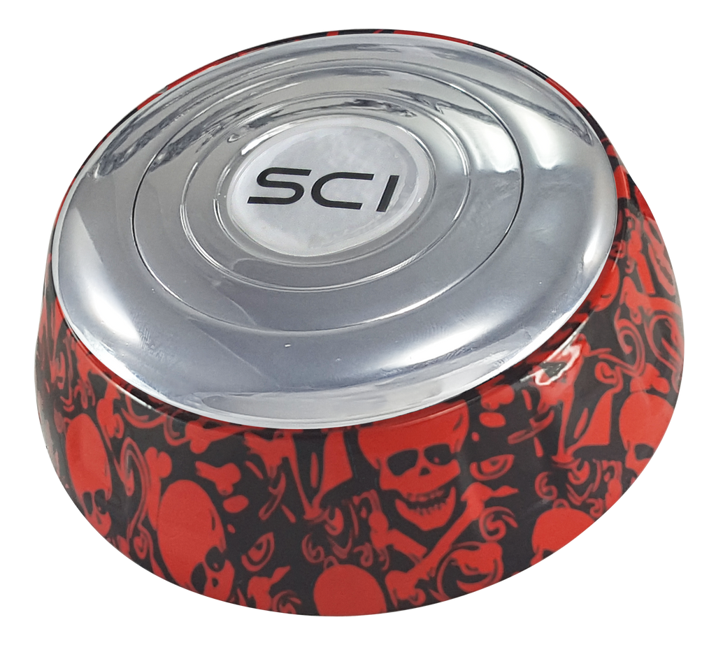 Skulls Viper Red Steering Wheel with Matching Bezel  -  536-3036-77502