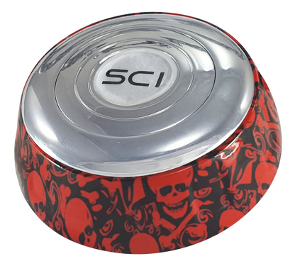 Skulls Viper Red Steering Wheel with Matching Bezel  -  536-3036-77502