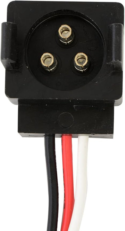 Coverts Male 3-Pin Round Plug to Standard 3-Pin Right Angle Plug - 88096