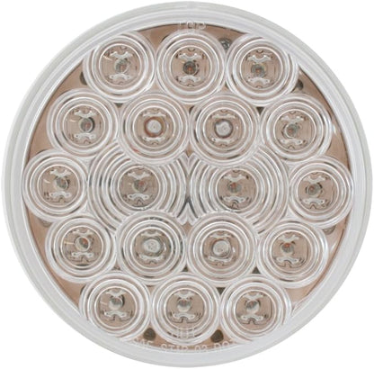 24V 4 Inch Fleet Round Amber/Clear 18 LED Sealed Light  -  76451