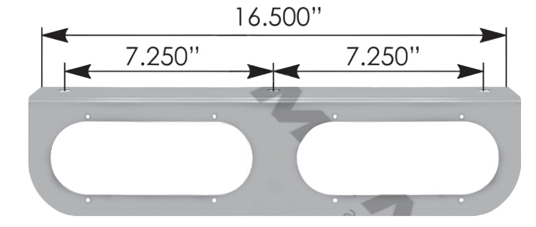 6-inch dual oval light bracket made from 304 stainless steel