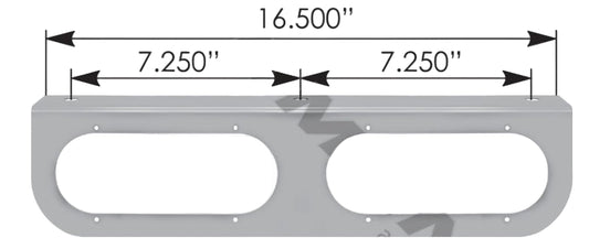 6-inch dual oval light bracket made from 304 stainless steel