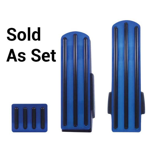 Kenworth Blue Anodized Pedal Set With Black Insert  -  70289