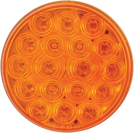 24V 4 inch Round Fleet Amber/Amber 18 Sealed Light  -  76450