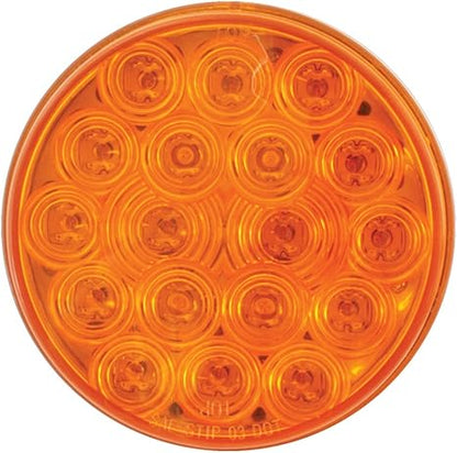 24V 4 inch Round Fleet Amber/Amber 18 Sealed Light  -  76450