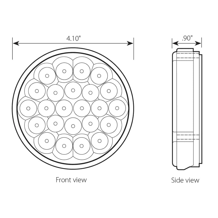 4” Pearl Amber 24 LED Light Amber Lens  -  78270