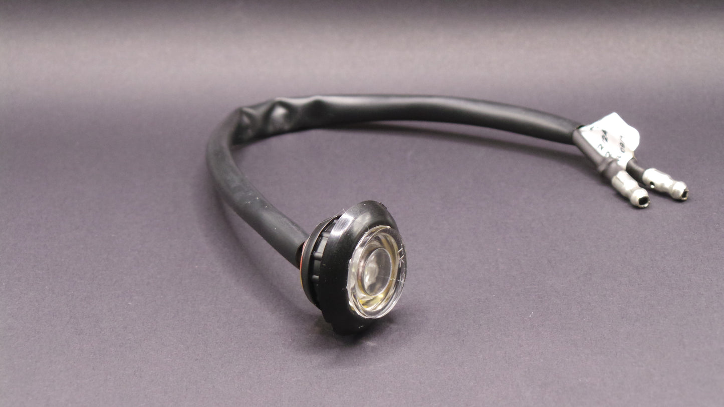 3/4" Clearance & Side Marker  1 LED Light Clear  12/24V with grommet And Direct Pigtail  -  8061C