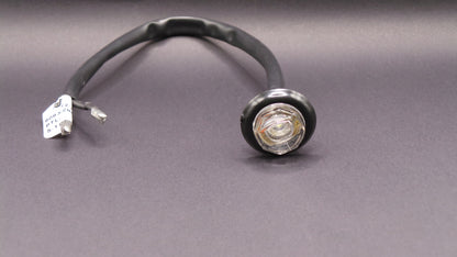 3/4"Clearance & Side Marker 1 LED Light Clear w/Grommet & Pigtail - 8063C