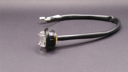 3/4"Clearance & Side Marker 1 LED Light Clear w/Grommet & Pigtail - 8063C