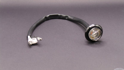 3/4"Clearance & Side Marker 1 LED Light Clear w/Grommet & Pigtail - 8063C