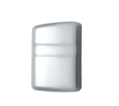 Chrome plastic bottom mirror post cover for passenger side, fits 2000–2010 International 9200I, 9400I, 9900I
