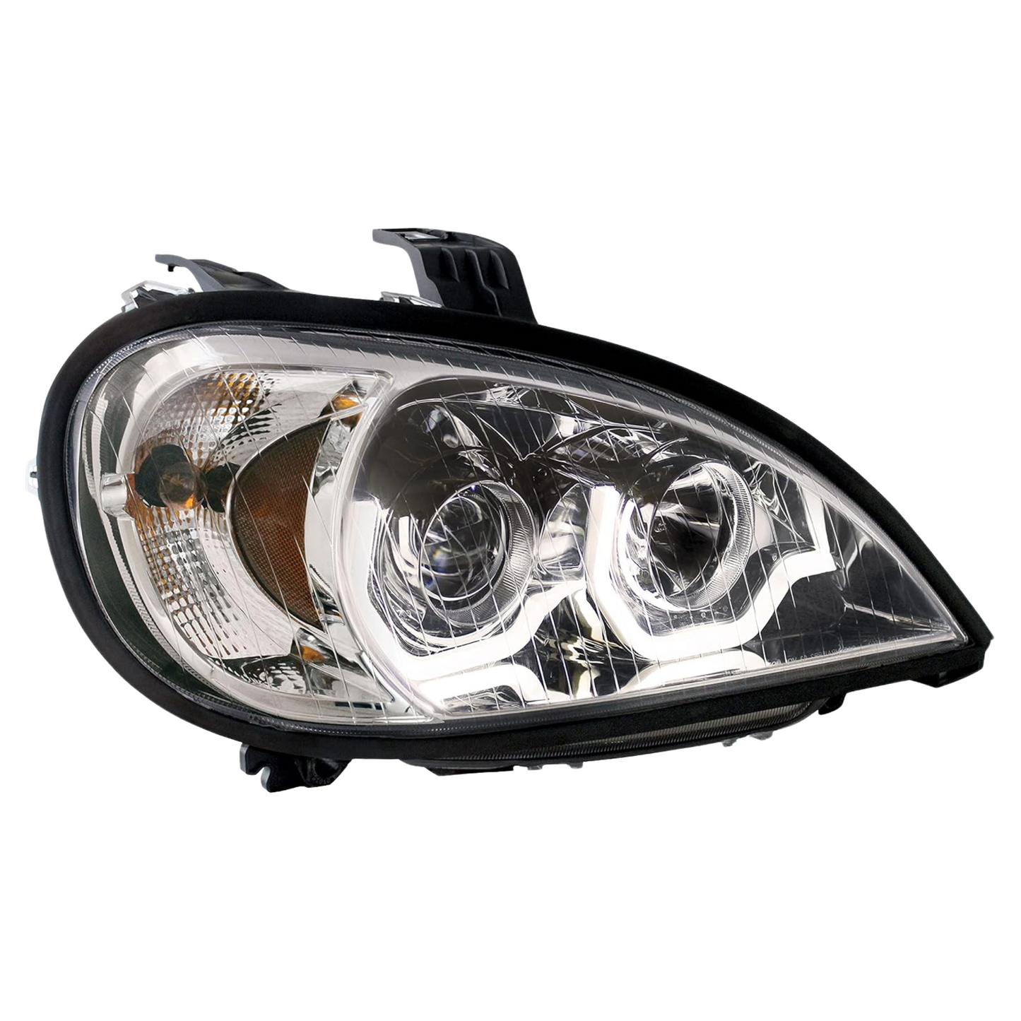Chrome  Projection Headlight with LED Position Light For 2001-2020 Freightliner Columbia Passenger  -  31257