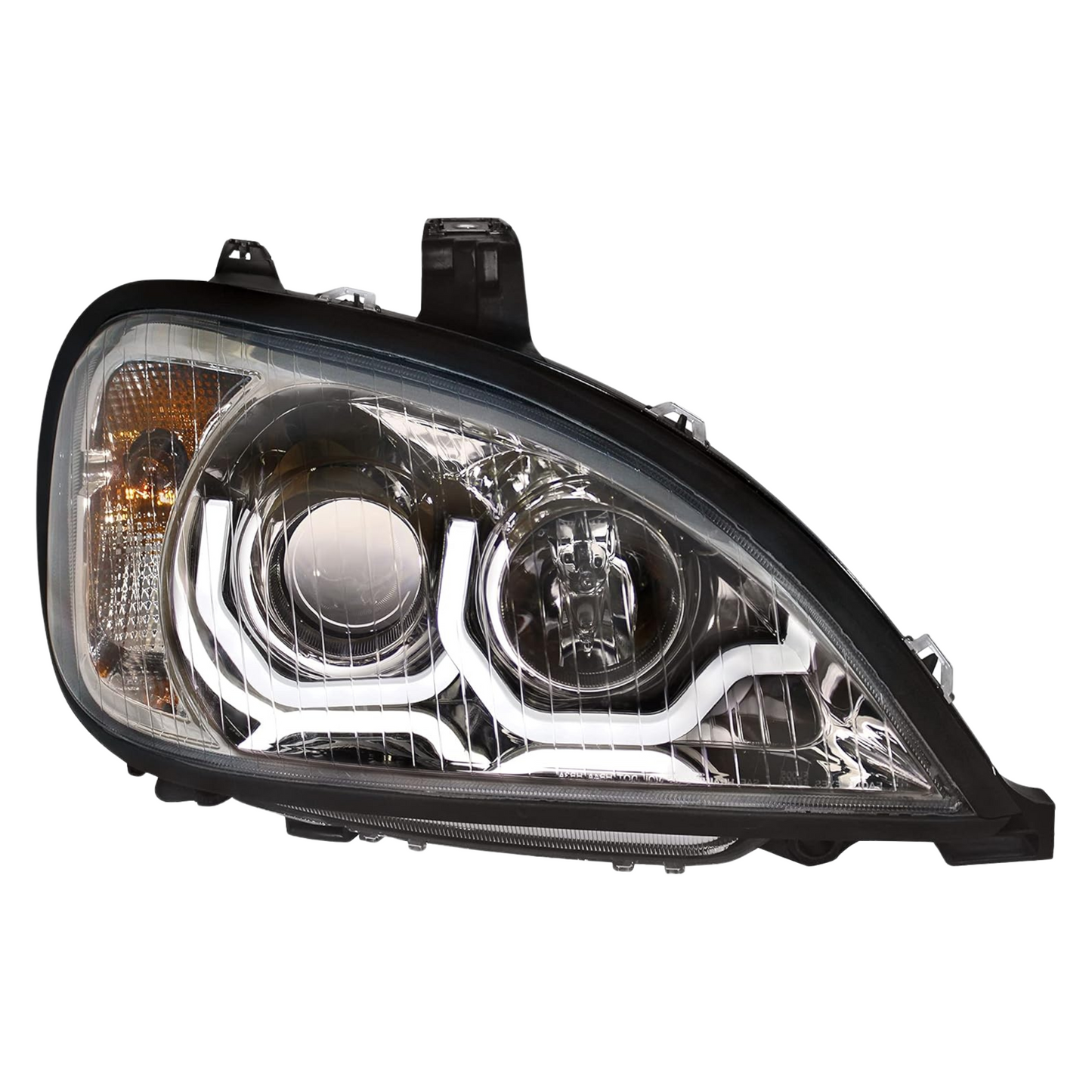 Chrome  Projection Headlight with LED Position Light For 2001-2020 Freightliner Columbia Passenger  -  31257