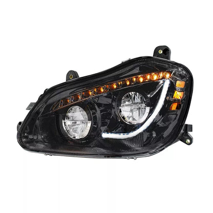 High Power 45 LED Blackout Headlight w/ Sequential Turn Signal for 2013-2021 Kenworth T680 Driver Side - 35891