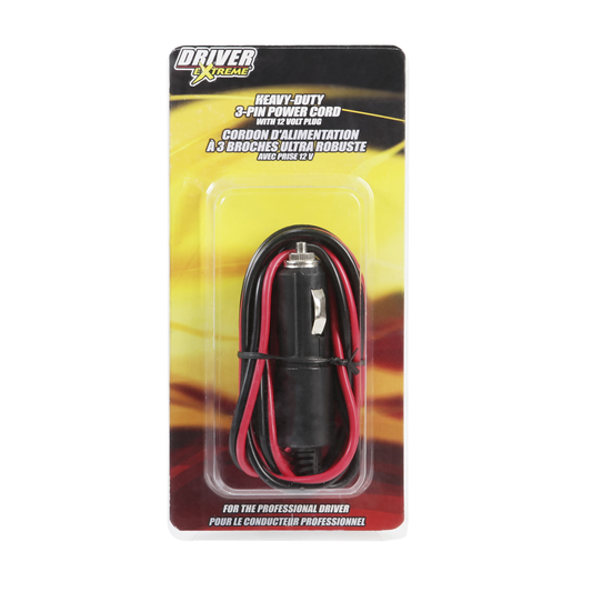 HD 3-pin Power Cord With 12V Plug  -  DRX-7120