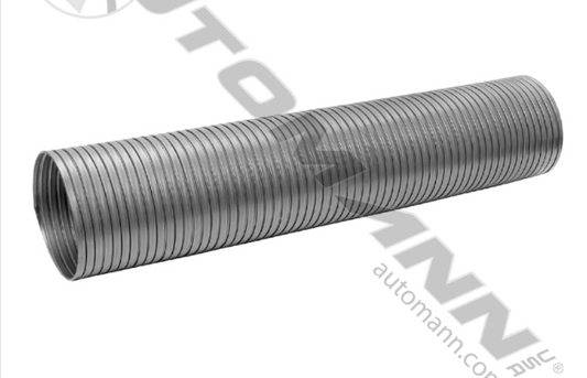 5 inch by 24 inch galvanized flexible exhaust tubing for semi-trucks, universal fit, fleet standard design.