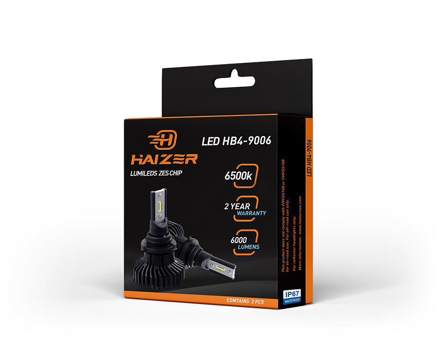Platinum Series Headlight Bulb 6,000 Lumens -  HZR2-LED HB4-9006