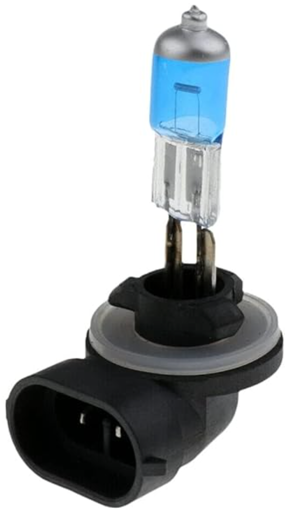 896 halogen fog light bulb, xenon white 12V 27W, replaces 881 886 889 894 896 898, plug-and-play fog light bulb for trucks and cars.
