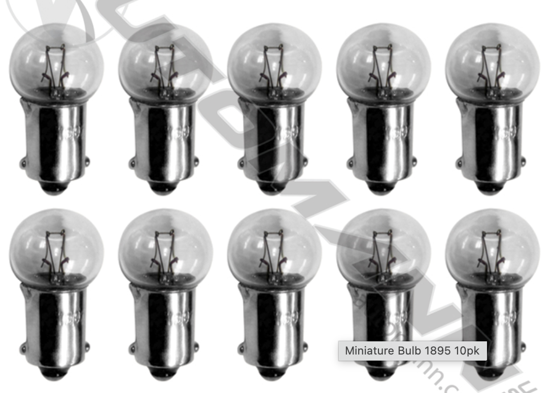 Hella 12V miniature halogen bulb with clear lens for truck marker, indicator, or auxiliary lights.