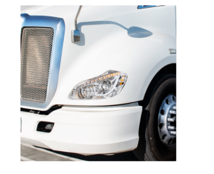 High power 45 LED chrome headlight with sequential turn signal, fits driver side of 2013–2021 Kenworth T680