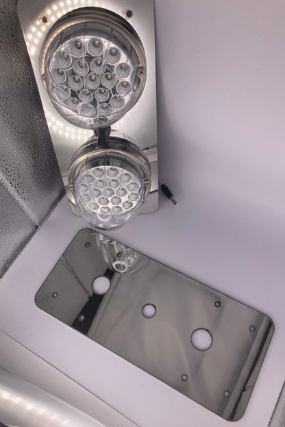 14 GA mirror finish 304 stainless steel watermelon light interior plate with mounting holes  RZ-I4''X9''