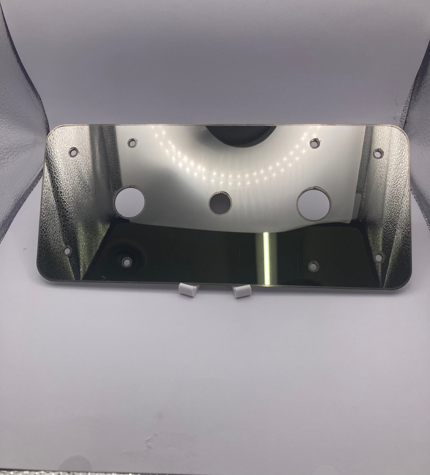 14 GA mirror finish 304 stainless steel watermelon light interior plate with mounting holes  RZ-I4''X9''