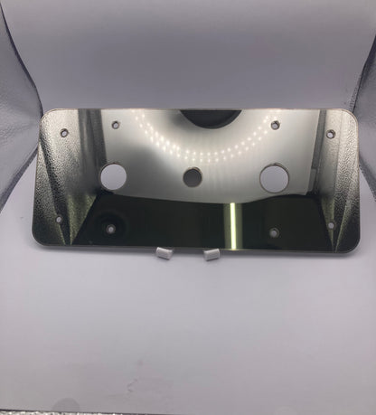 14 GA mirror finish 304 stainless steel watermelon light interior plate with mounting holes  RZ-I4''X9''