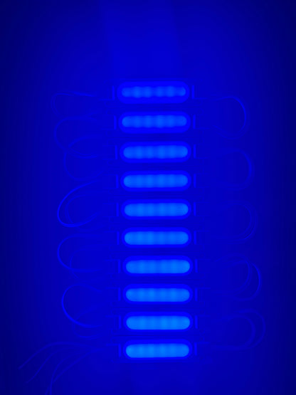 Blue 6 Led Glo light bars 20 bar strep w tape 10.3' long 2w 12v  -  40626