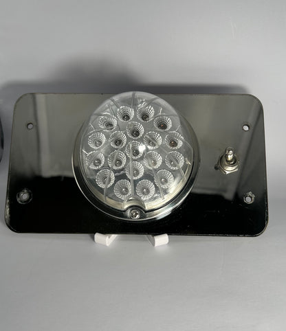 14 GA mirror finish 304 stainless steel watermelon light interior plate with mounting holes - RZ-H4''X7''